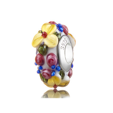 Luxury Colorful Flower Murano Glass Bead