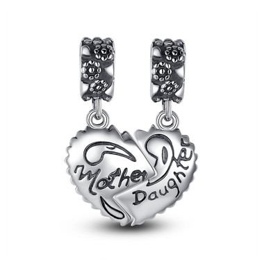 MOTHER & DAUGHTER HEART CHARMS