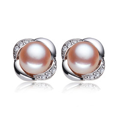 Pink Pearl Earring Studs