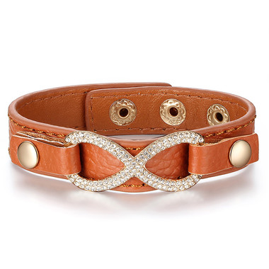 Fashion Brown Leather Bracelet 