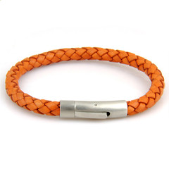 Orangle Stainless Leather Bracelet