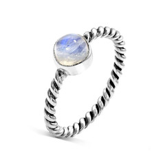MOONSTONE RING - CLOUDY SHIELD