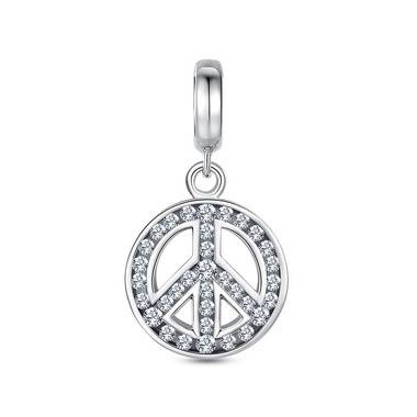 Symbol of Peace-Swarovski Dangle Charm