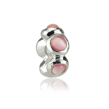 Pink Shape In Circle Charm