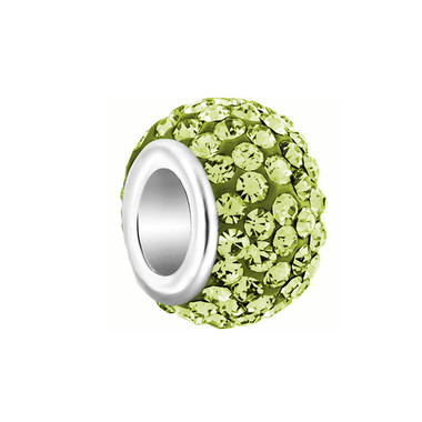 Royaro Birthstone Charm With Light Green Crystal