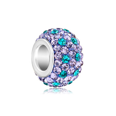 Blue Purple Crystal Charm