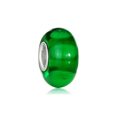 Green 925 Sterling Silver Murano Glass Beads