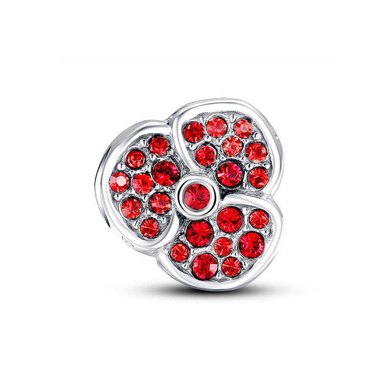 Buy RED TREFOIL OPENWORK CHARM,Cheap Charms at Royaro